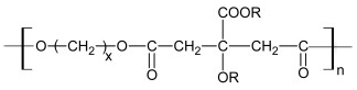 Citrate polymer monomer general structure